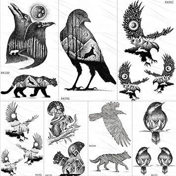 Lihaohao Sticker Tatouage Temporaireaigle Oiseau Montagne