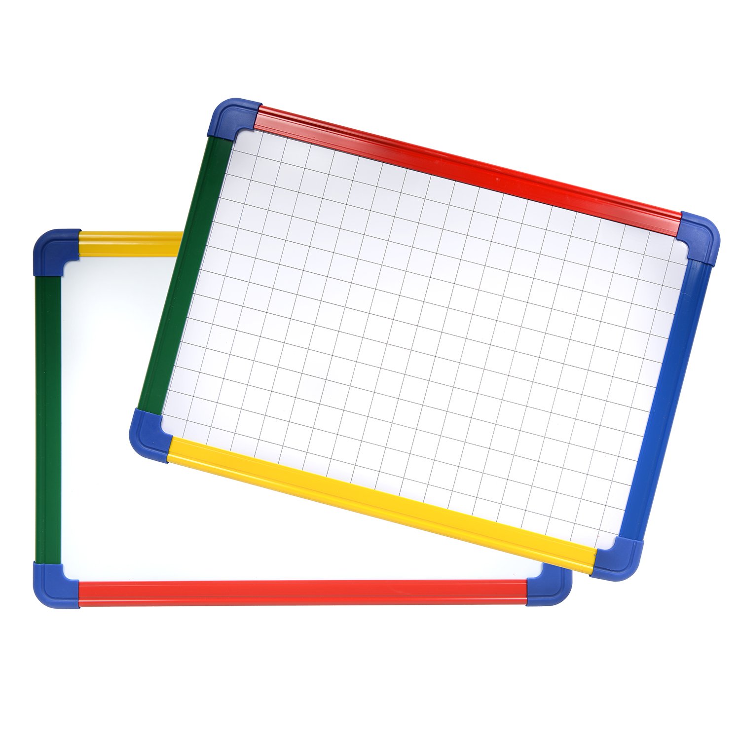 Show-me Framed Magnetic Whiteboards, Gridded/Plain – A3 Size for Drywipe and Whiteboard Pens – Ideal for Schools and Education (Pack of 5)
