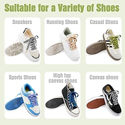 YJRVFINE Flat Checker Shoe Laces: 2 Pairs 45 Inch
