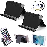 Cell Phone Stand Portable Multi-Angle, 2 Pack Tablet Stand Universal Smartphones for Holder Tablets(6-11"), e-reader, iPhone X/8/8 Plus/7/7 Plus, Samsung Galaxy S8/S7/Note 8, Air, mini, Pixel 2(Black)