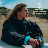 Dryrobe Advance Waterproof Changing Robe Long Sleeve Kids 10-13 Black Blue view 4