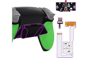 eXtremeRate Green Rubberized Grip Programable RISE4 V3 Remap Kit for PS5 Controller BDM-030 040 050, Upgrade Board Black Rede