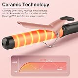 JAETON Curling Tong 32mm Ceramic Wand LCD 100-230C Dual Voltage view 2