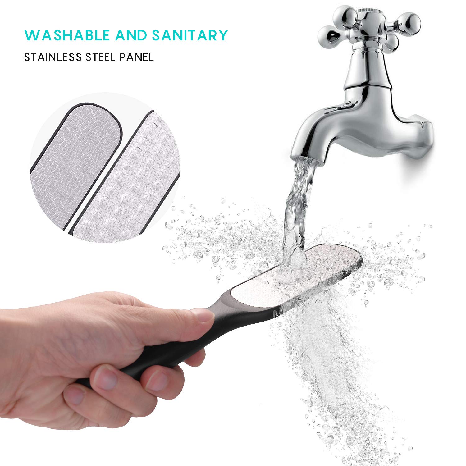 Foot Scrubber Pedicure Tools Rasp - 5 PCS KENED Foot File Callus Remover For Feet To Remove Hard Skin - 2 X Stainless Steel Black, 3 X Plastic White : Beauty