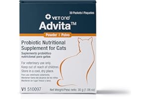 VET ONE VetOne Advita Powder Probiotic Nutritional Supplement for Cats - 30 (1 gram) packets