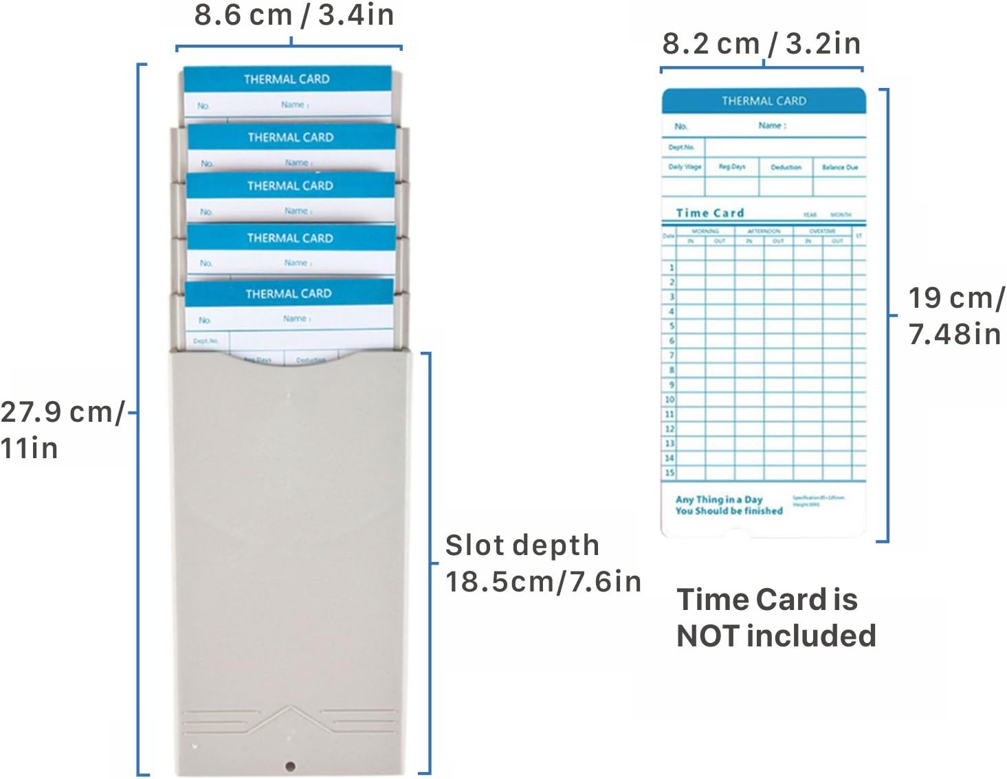 Amazon Com Expandable Time Card Rack 5 Pocket Slots Wall Mounted