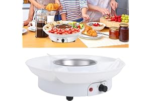 POCREATION Electric Fondue Pot Set, Chocolate Fondue Kit with 10 Skewers and Detachable Serving Tray, for Parties Date Night 