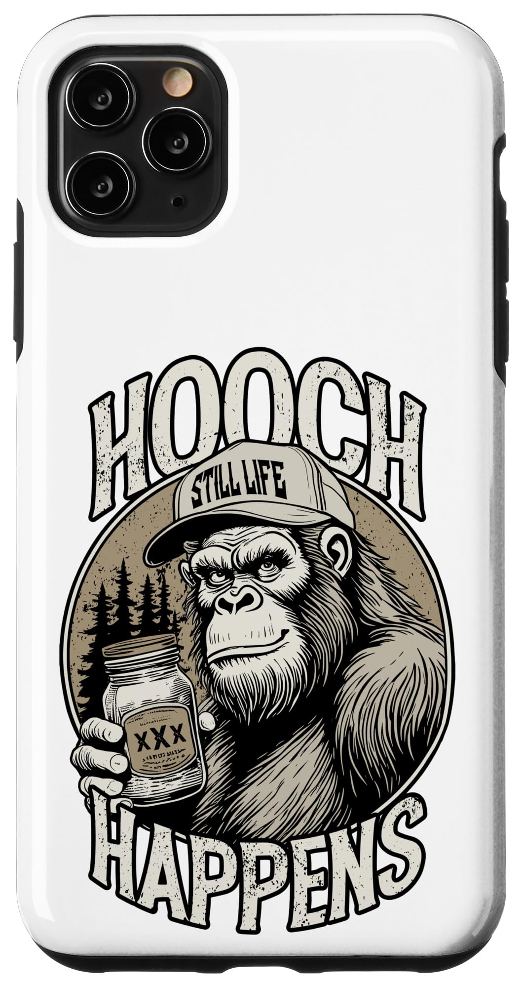 iPhone 11 Pro Max Funny Moonshine Hooch Happens Hillbilly Bigfoot Redneck Case