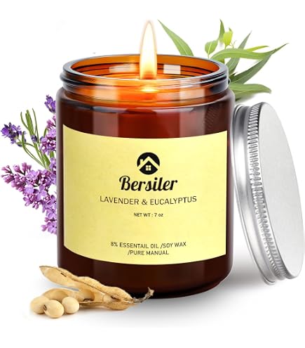 O&S Organics Lavender Soy Candle – 250g – 40+ Hour Burn – Aromatherapy Essential Oil