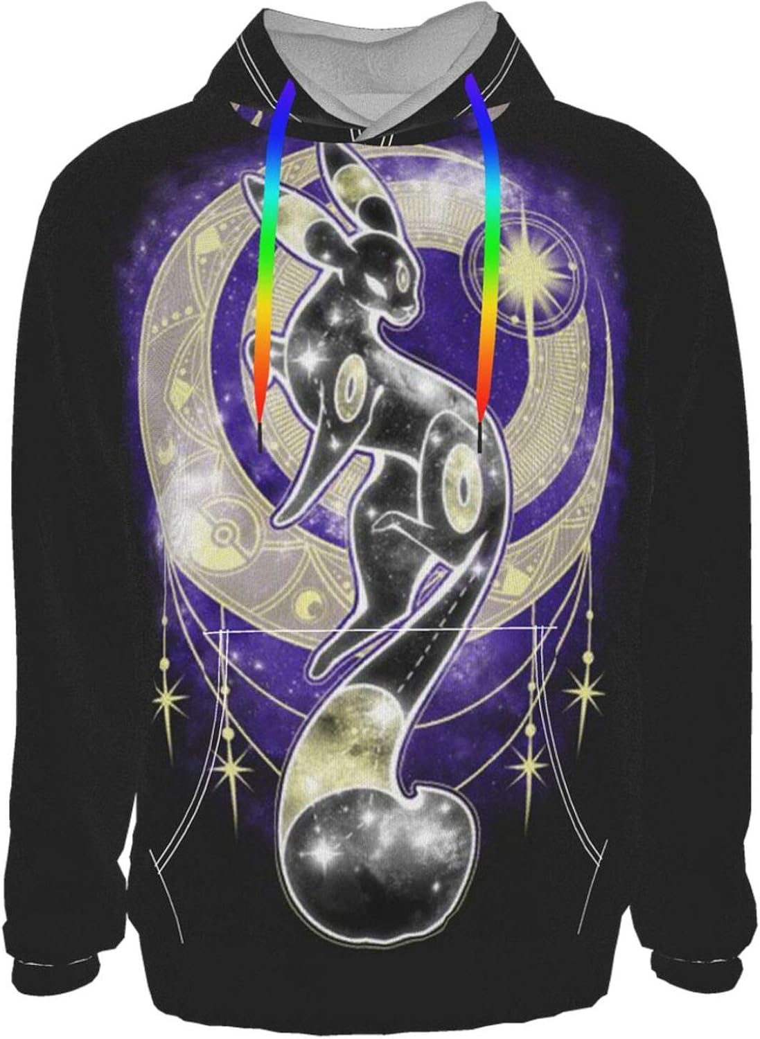 Amazon.com: Starry Eeveelutions Sweatshirt for Man's Long Sleeve Hooded 3D Print Pullover 