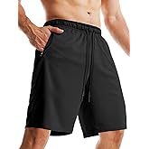 Aolesy Men's Gym Workout Shorts 5"/7"/10" Lightweight Bodybuilding Athletic Shorts Running Training with Zip Pockets