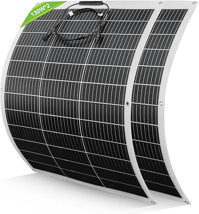 ECO-WORTHY 260W Flexible Solar Panel 12V Waterproof for RV Boat Caravan