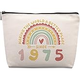 Lcoanriut 51st Birthday Gifts for Women, Cool Gifts for 51 Year Old Woman Cosmetic Bag 1975 51st Birthday Gifts for Women Mom Wife Aunt Sister Friend Makeup Bag for Mothers Day Christmas Retirement