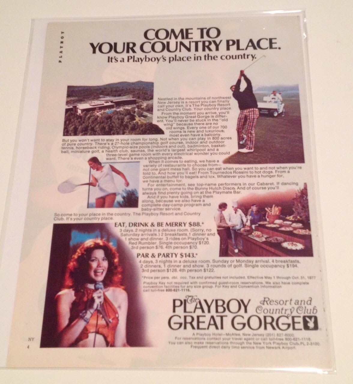 Amazon 1977 Playboy Great Gorge Resort Country Club Magazine 