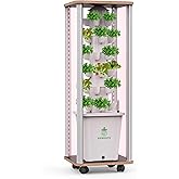 DPROOTS 30 Pods Hydroponic Tower Growing System, 360&deg; Full-Spectrum Lights | Automatic Water Circulation System, Suitable for Leafy Greens and Herbs