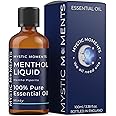 Mystic Moments | Menthol Liquid Essential Oil 100ml - Pure & Natural Oil for Diffusers, Aromatherapy & Massage Blends Vegan GMO Free