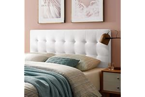 Modway Lily Queen Biscuit Tufted Performance Velvet Headboard, White