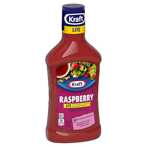 KRAFT LITE RASPBERRY VINAIGRETTE, 16 FL OZ BOTTLE