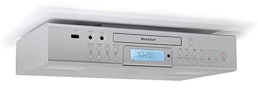 Karcher RA 2050 Unterbauradio (UKW-Radio, RDS, CD-Player, USB, USB-Charger, Countdown-Timer, Fernbedienung) silber