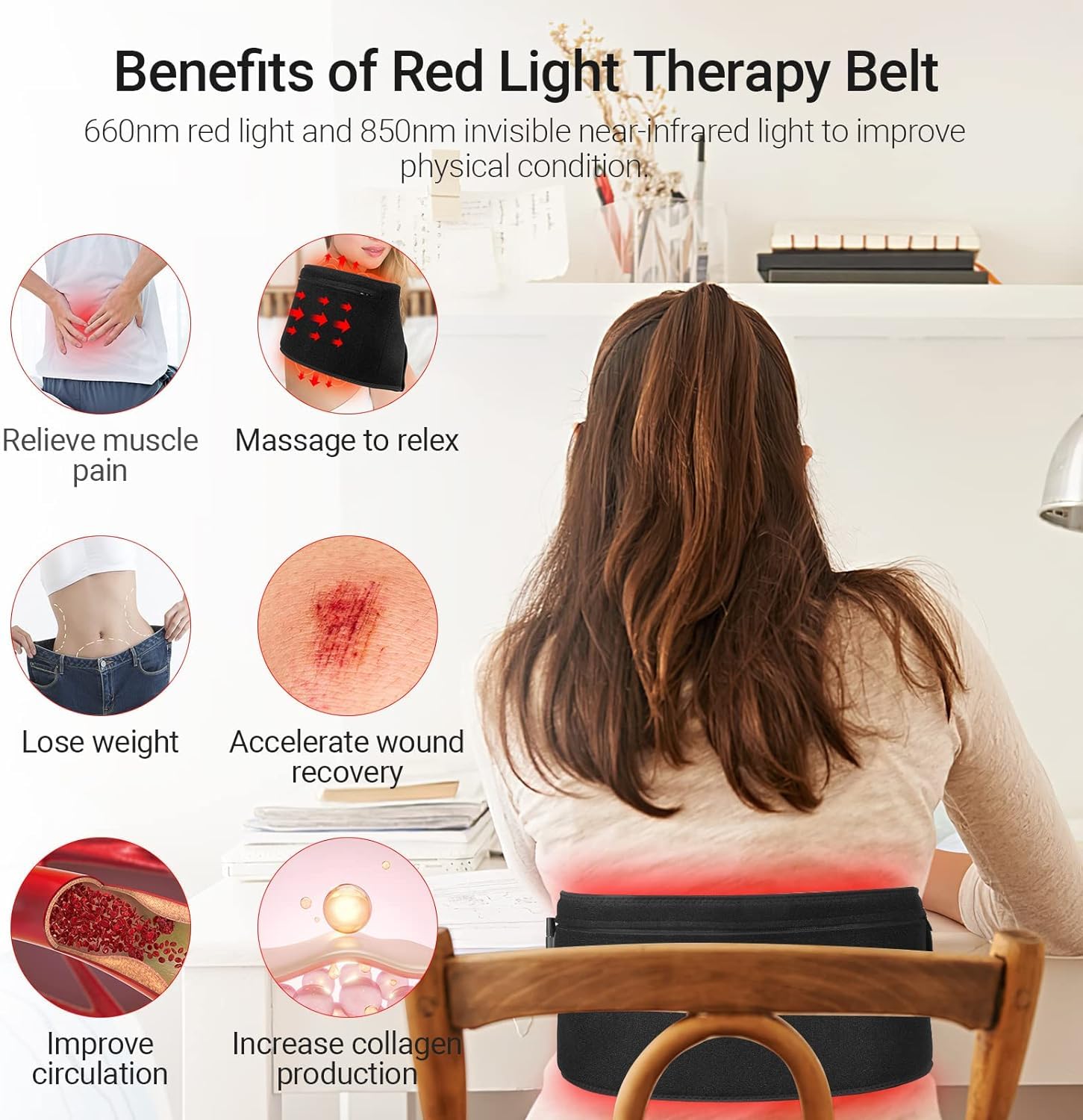 Mua Holsn Red Light Therapy Belt for Body Near Infrared Light Therapy ...
