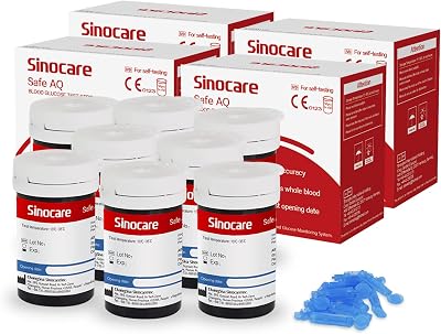 sinocare Safe AQ Blood Glucose Strips 200 pcs for Safe AQ Smart/Voice Monitor