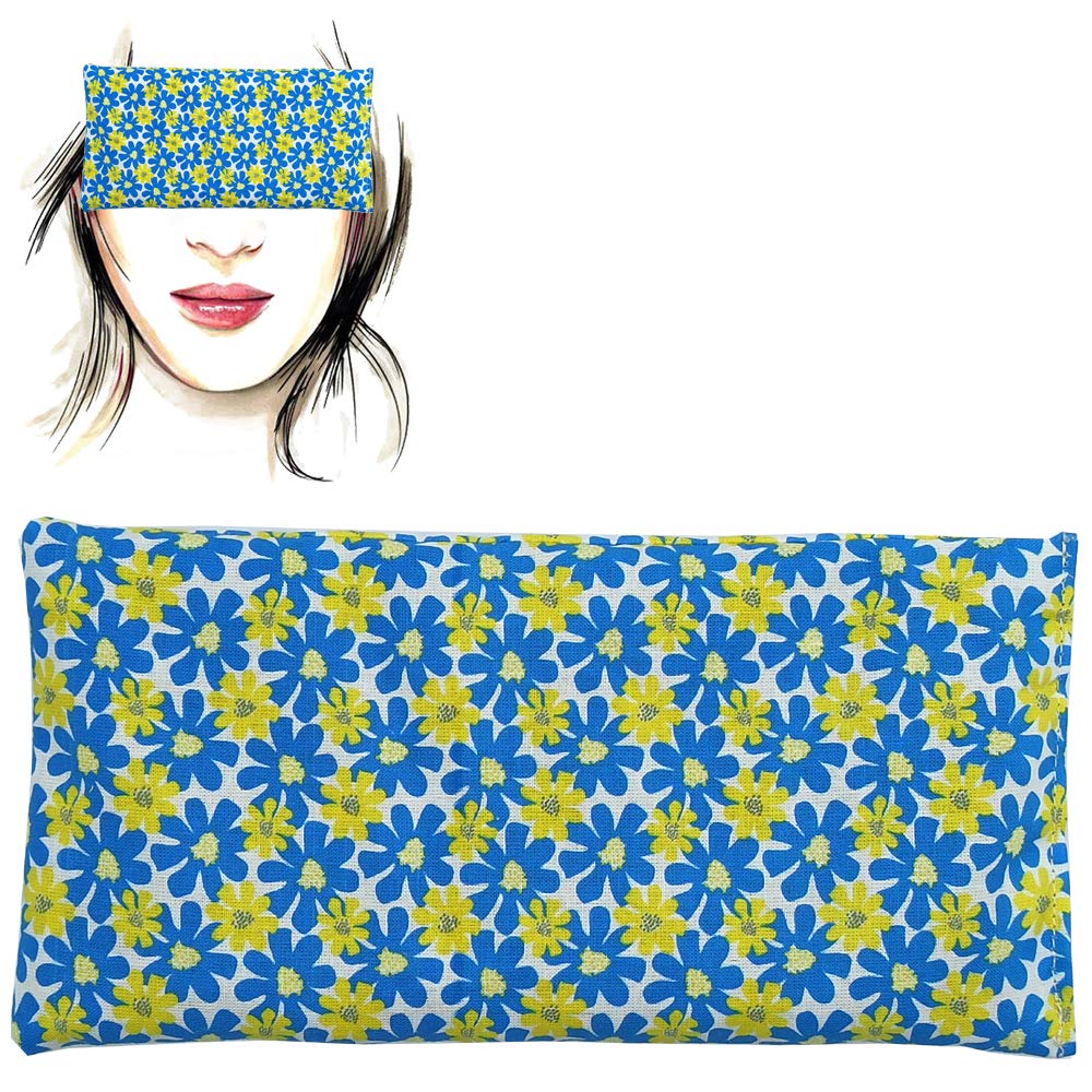Eye Pillow "Blue Summer". Lavender and Rice Seeds. Yoga, Meditation