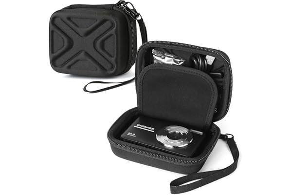 Digital Camera Case for AbergBest 21 Mega Pixels 2.7" LCD Rechargeable HD/Kodak Pixpro/Canon PowerShot ELPH 180/190/Sony DSCW800/DSCW830 Cameras, Travel Carrying Protective Case for Camera- Black