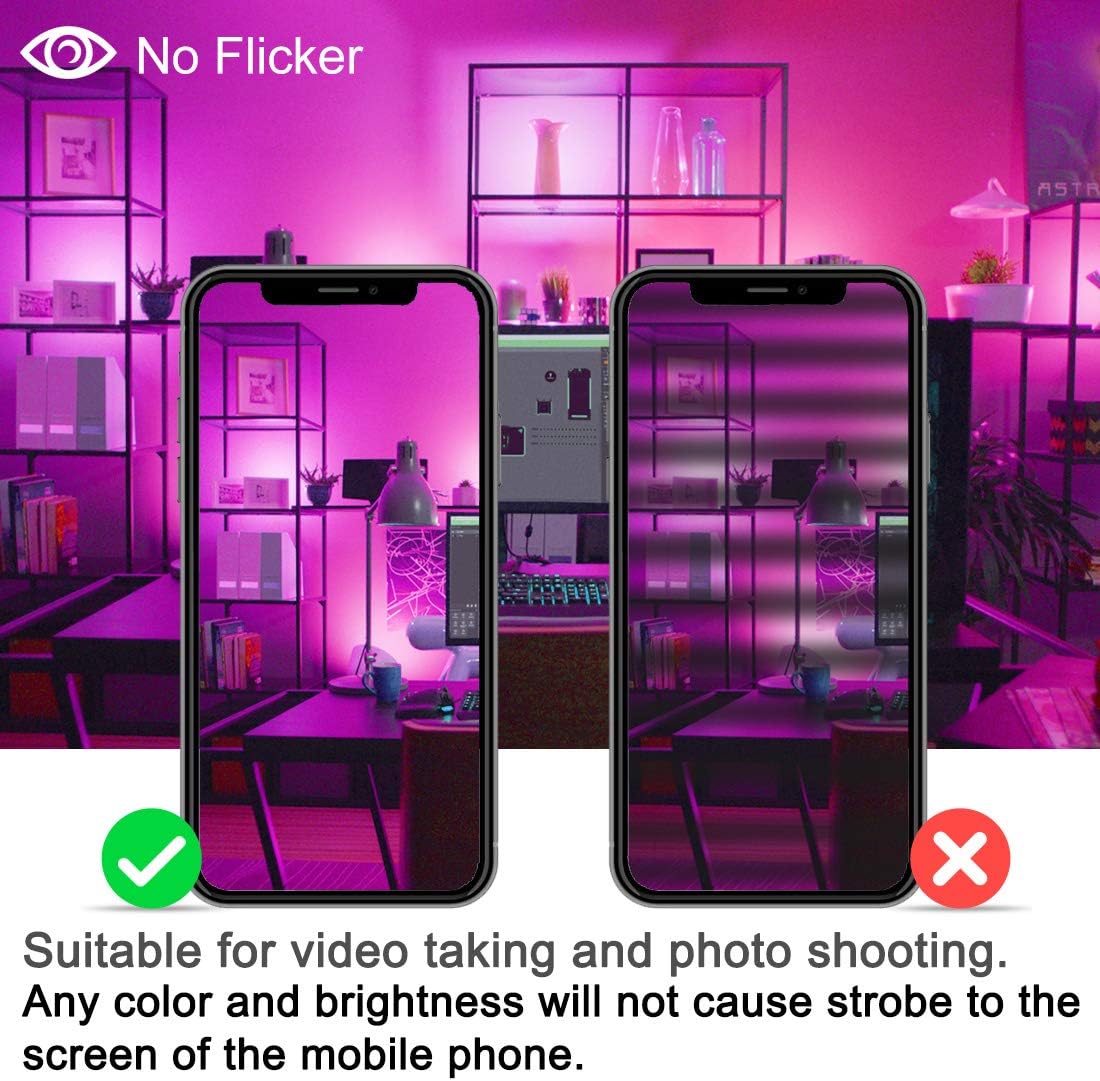 LED Flood Light 100W Equivalent, Outdoor Color Changing Led Stage Landscape Lighting, RGB Bluetooth Smart Floodlights 2700K & 16 Million Colors&Timing& Music Sync, IP66 Waterproof US 3-Plug (2 Pack) - - 