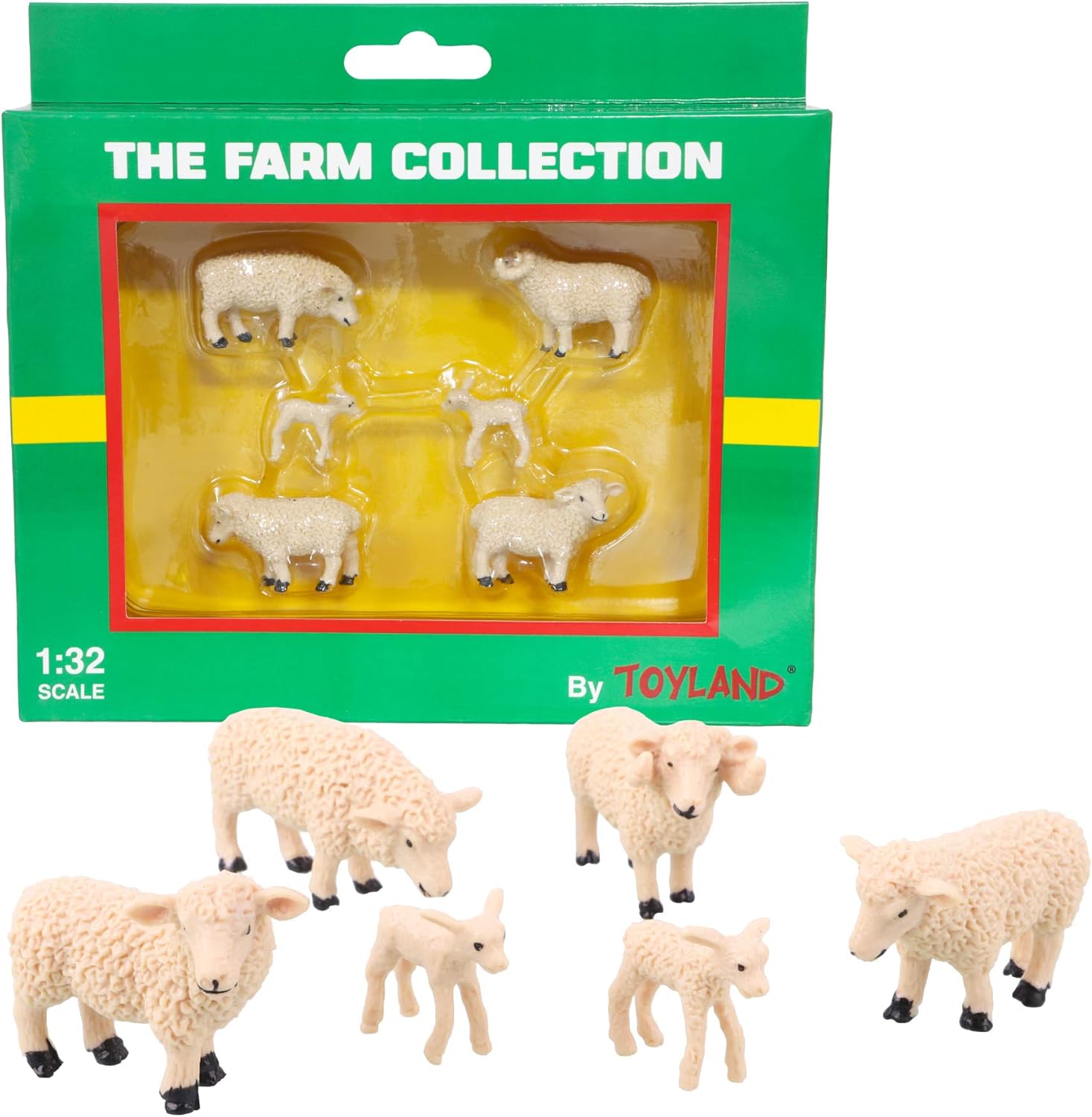 Toyland® Pack of 6 132 Scale Sheep & Lambs The Farm Collection
