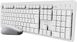 Trust Ody II Silent Wireless Keyboard and Mouse UK QWERTY White
