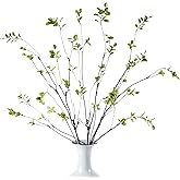 BonBloom's 6 Pcs Faux Eucalyptus Stems,37.8 Inch Artificial Ficus Branches Fake Greenery Plants for Vase Filler Decoration, Fake Leaves Branches Indoor Outdoor Table Centerpieces Home Decor