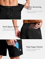 Men's Workout Shorts with Zipper Pockets 7 Inch