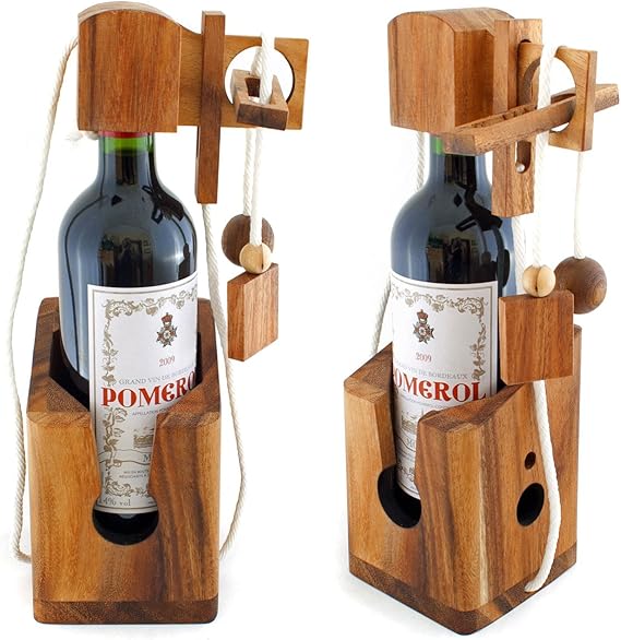 Don't break the bottle Wine or beer bottle wood puzzle Amazon.co.uk