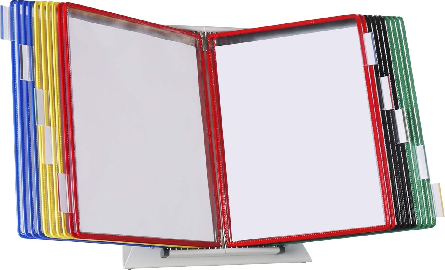 Tarifold Desktop Reference and Display System 20 Double-Sided Display Pockets 40 Sheet Capacity Letter-Size Assorted Colors (D292) : Office Catalog Racks : Office Products