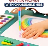 Pole Tip 24 Swop Point Crayons For Kids 10 in 1 Twistable Wax Pencils view 2
