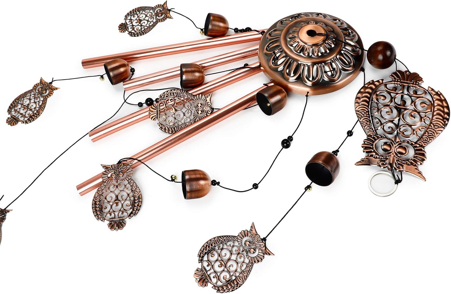 WOGOON Wind Chimes Outdoor Decor, Personalized Outside Large Copper Sympathy Hanging Owl Wind Chime Housewarming Gifts, Aluminum Tubes Memorial Bell Chimes for Garden Home Yard Patio Decorations… : Garden & Outdoor