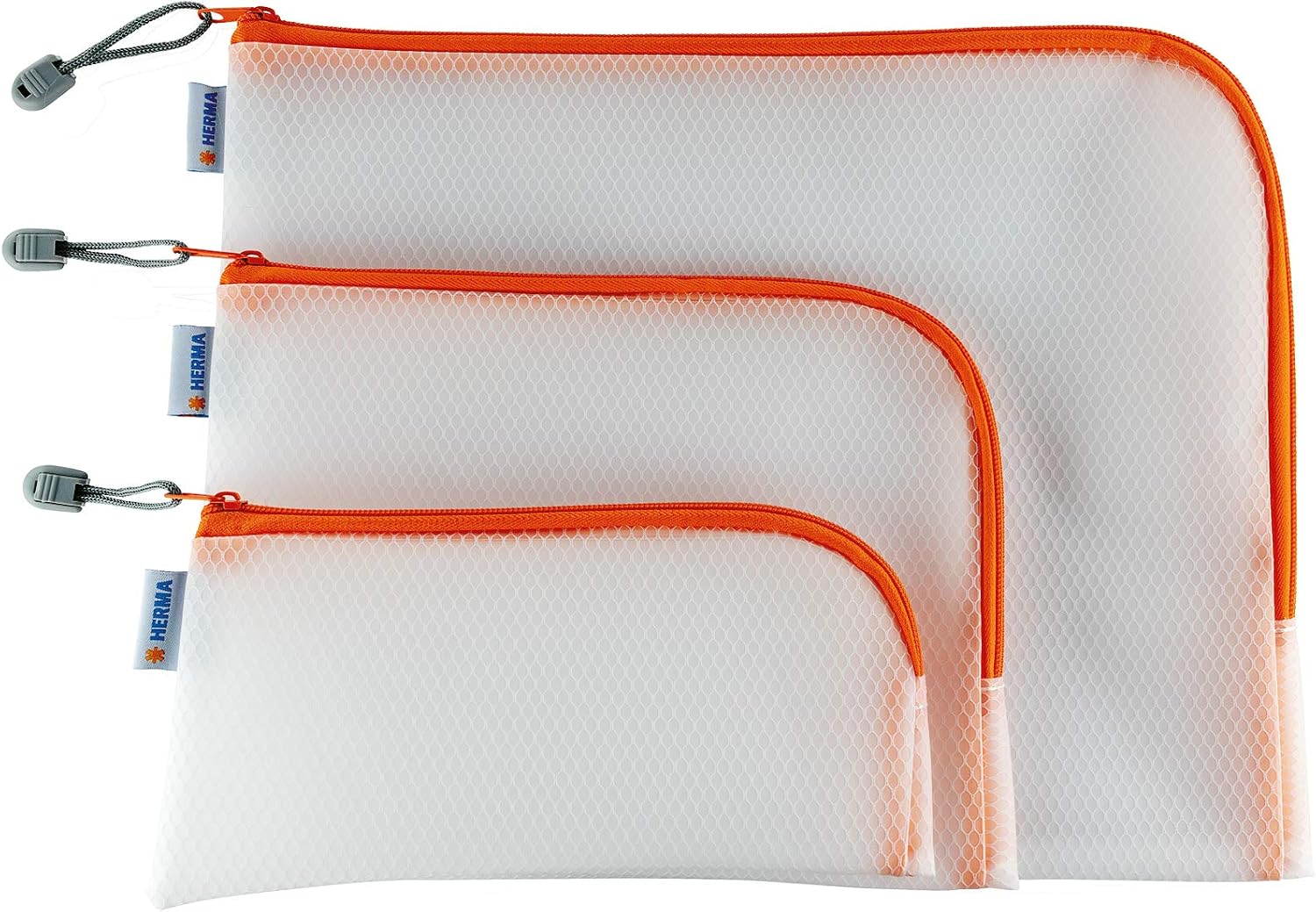 HERMA 20012 Zip Toiletry Bag A5, transparent (26 x 20 cm) small zippered travel pouch for cosmetics liquids, make-up - Image 5