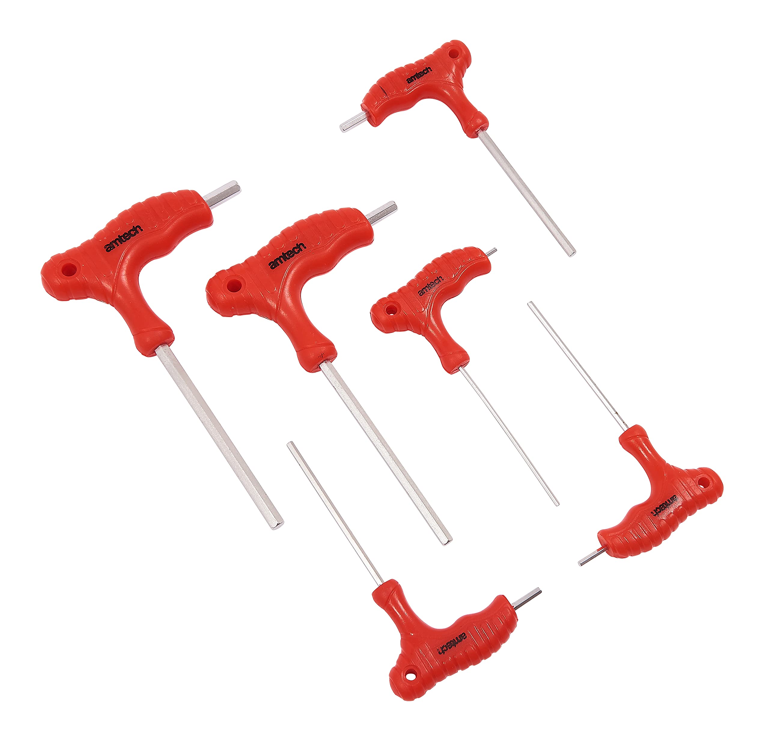 Amtech I9070 T-Handle Hex Key Set, Clear, 10-Piece