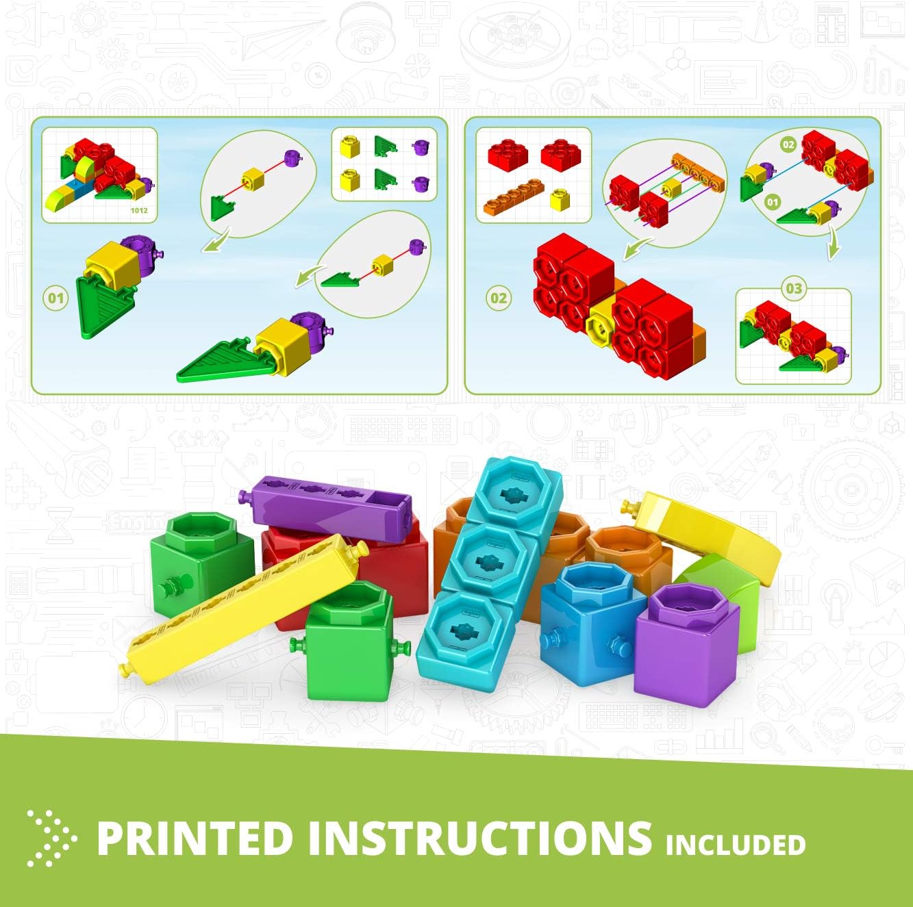 Engino - Creative Engineering Maker Junior 10 Models Set, Multicolor, 6.5 inches x 11.42 inches x 8.27 inches - Image 5