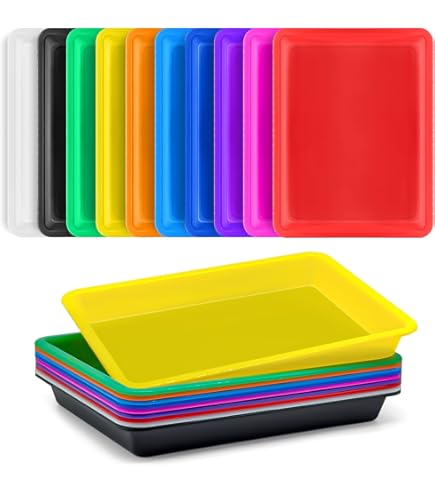 thumbnail image 2 of Aazon.co: Aitys 24 Pcs Plastic Art Trays 11 X 8.7 X 1 Inch Activity Craft Tray Organizer 2 of 14