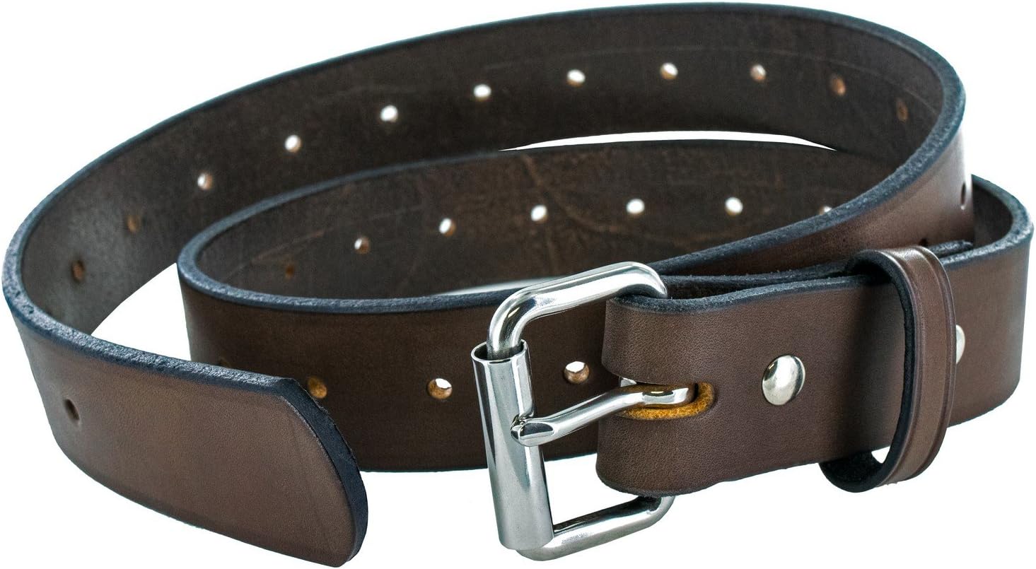 Hanks Utility Belt - 1.5" Heavy-Duty Leather Belt - USA Made, 100-Year Warranty