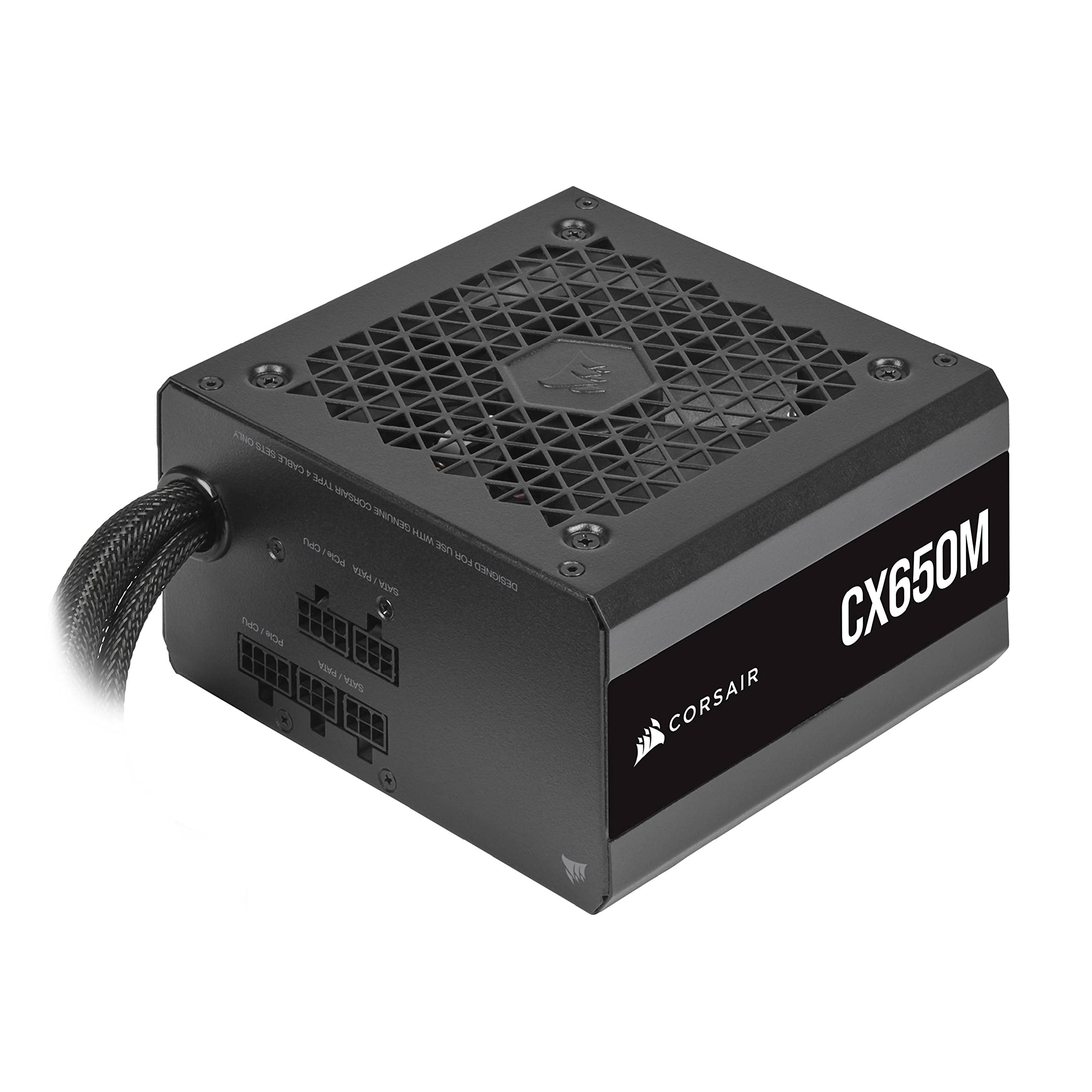 Photo 1 of CORSAIR CX650M 80 Plus Bronze Semi-Modular Low-Noise ATX 650 Watt Power Supply - NA - Black