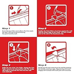 Goldblatt Trim Removal Tool, 3-Inch Baseboard