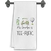 Elefeltclave Grandpa Golf Gifts Kitchen Towels,Grandpa Gifts from Grandkids Dish Tea Towels for Kitchen Decor,Gift for Golf Lovers Decorative Hand Towel for Bathroom,16x24 Inch