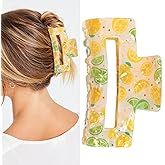 Lemon Hair Clips,Summer Fruit Hair Claw Clips for Women,Spring Non-Slip Hair Jaw Clamp Girl Hair Accessories for Spring Summer Theme Party (01)