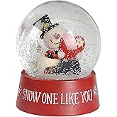 Blossom Bucket Snow One Like You Christmas Snow Globe with Snowman