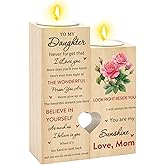 Daughter Birthday Gifts for Daughters Adult - Daughter Gifts from Mom Dad Candle Holder Candlestick Funny Christmas Graduation Valentine's Day for Daughters