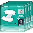 SUNKISS TrustPlus Adult Diapers with Maximum Absorbency, Unisex Disposable Incontinence Briefs with Tabs for Men and Women, Odor Control, XSmall, 60 Count (4 Packs of 15)