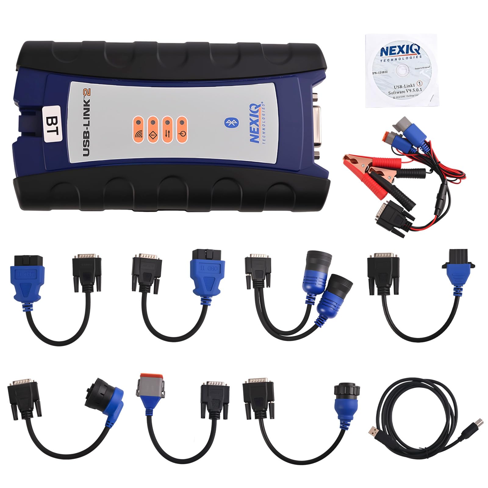 Photo 1 of Universal Truck Excavator Diagnostic Scanner Tool for Nexiq USB Link 2 Interface Adapter Heavy Duty Truck Scanner Diagnosis.OE#124032