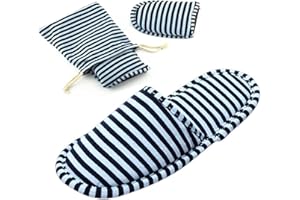 IPENNY Non-Disposable Travel Slippers Portable Cotton Spa Hotel Guest Indoor Slippers